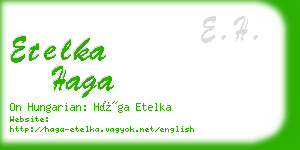 etelka haga business card